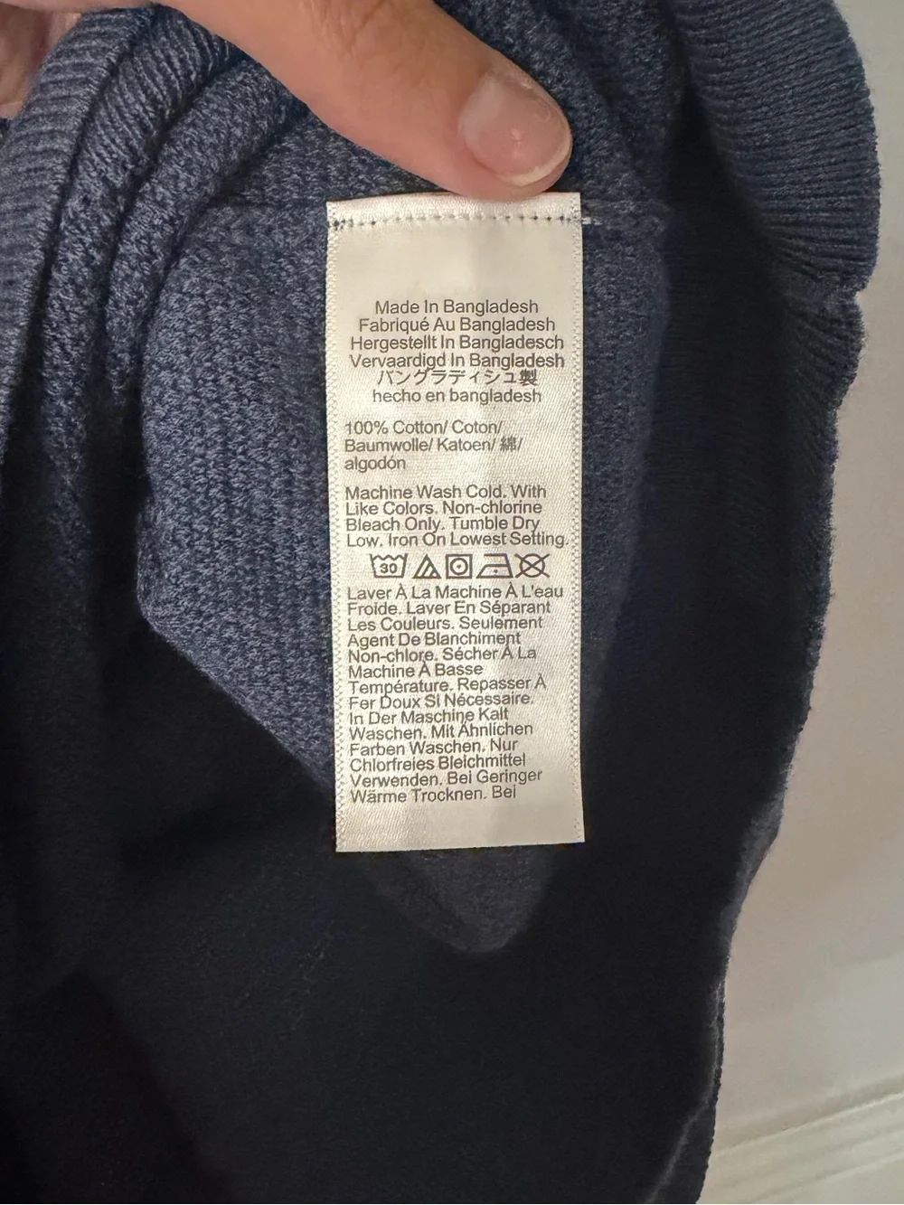J. Crew Men’s Navy Long Sleeve 100% Cotton Knit Crewneck Sweater Sz XL NWT